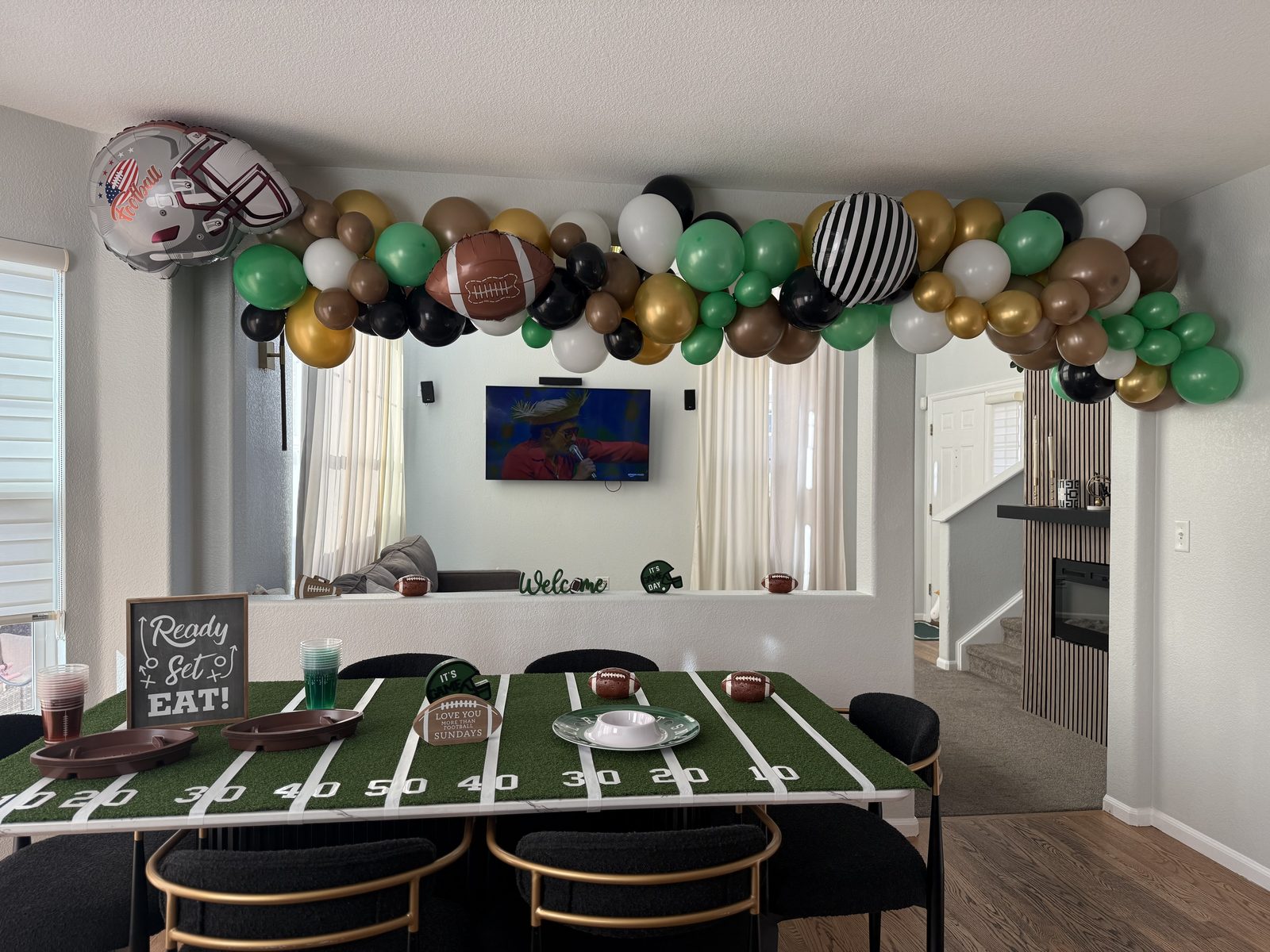 Themed balloon garland for a custom event
