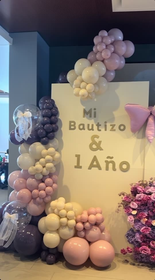 Custom backdrop decoration for a baptism event